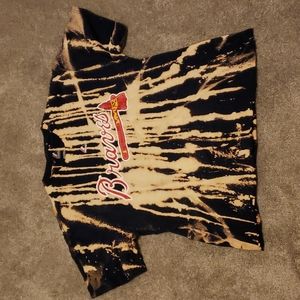 Large Atlanta Braves Kimbrel Bleached Cropped Tee